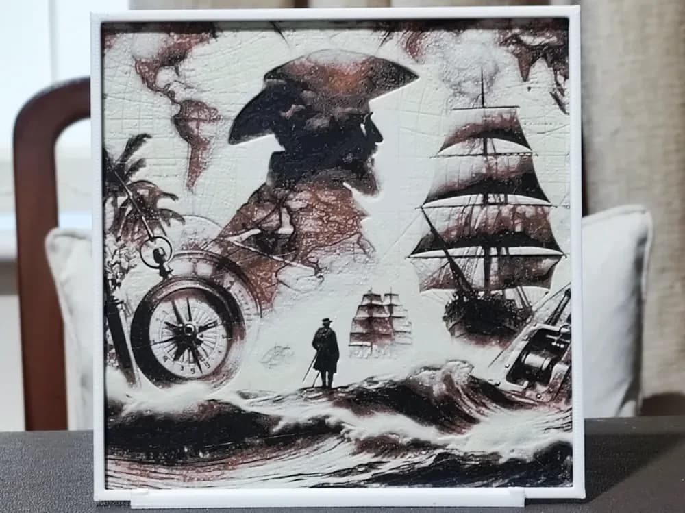 Double Exposure The Explorers - HueForge 4 Color by BoDad HueForge model: Double Exposure The Explorers - HueForge 4 Color by BoDad