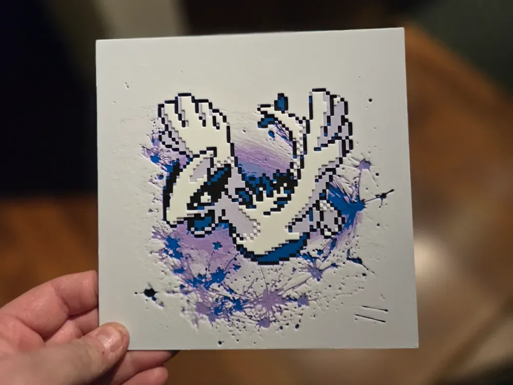 Graffiti Lugia Hueforge by 3Ree Printing HueForge model: Graffiti Lugia Hueforge by 3Ree Printing