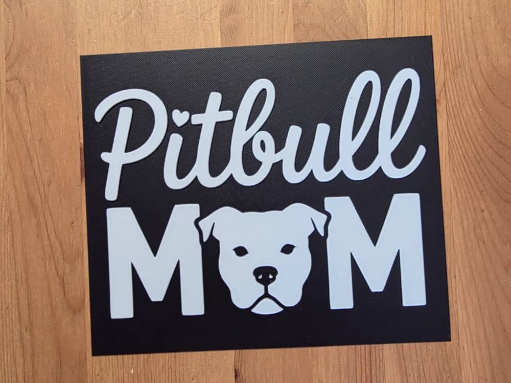 Pitbull Mum/Mom by Morganja HueForge model: Pitbull Mum/Mom by Morganja