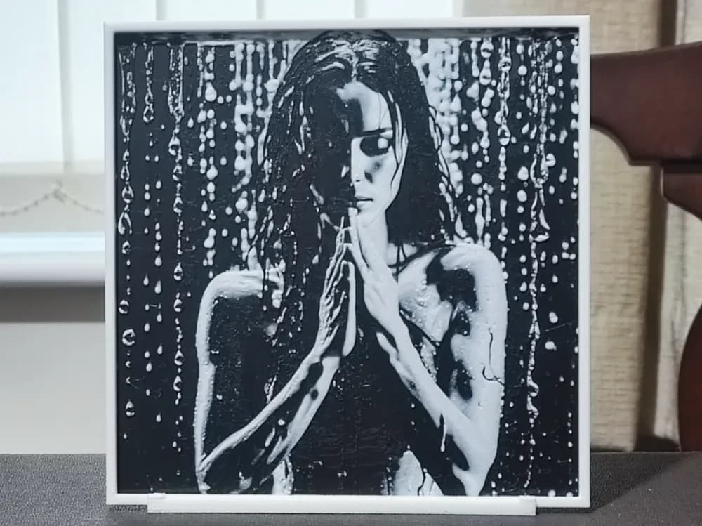 HueForge model: Here Comes The Rain Again - HueForge 2 Color by BoDad