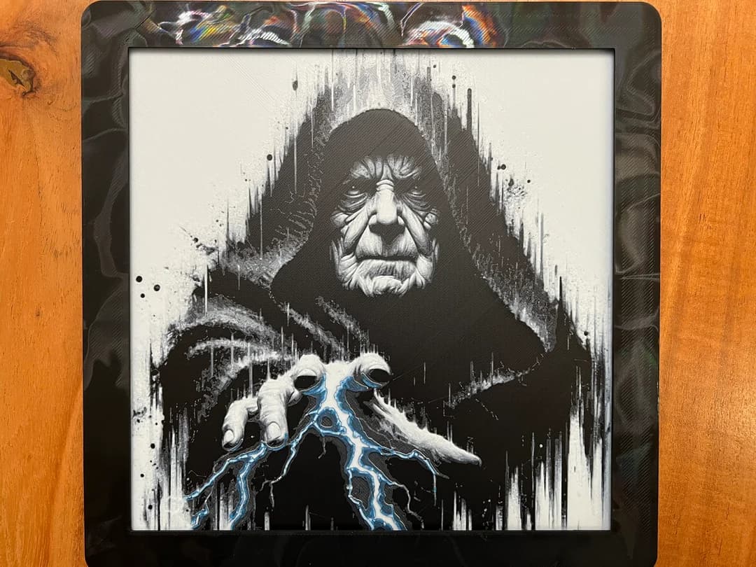 Emperor Palpatine Force Lightning 2.0 by JustBe 3D Printing HueForge model: Emperor Palpatine Force Lightning 2.0 by JustBe 3D Printing