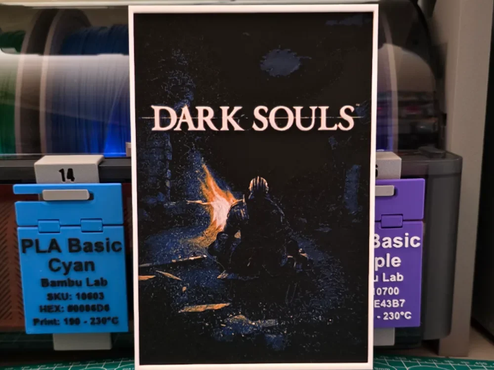 Dark Souls Poster - Hueforge Art by Lumpy3D HueForge model: Dark Souls Poster - Hueforge Art by Lumpy3D