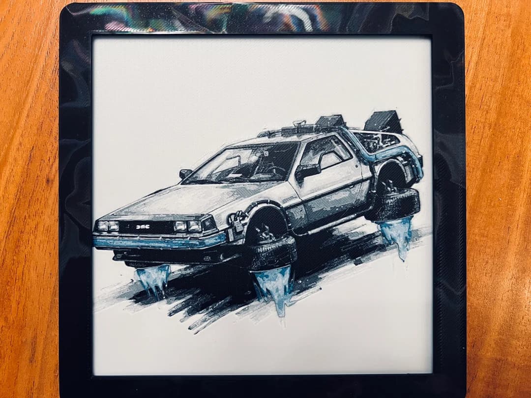 Back to the Future's Flying Delorean by JustBe 3D Printing HueForge model: Back to the Future's Flying Delorean by JustBe 3D Printing