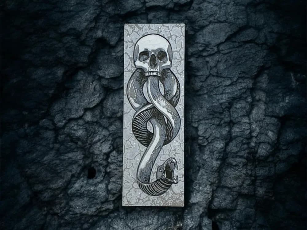 Lord Voldemort Dark Mark Bookmark by The SkyLab 3D HueForge model: Lord Voldemort Dark Mark Bookmark by The SkyLab 3D
