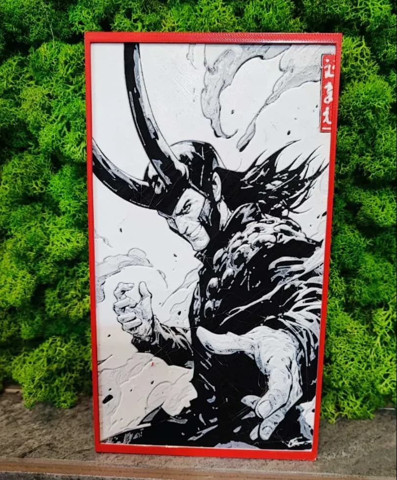 Loki by Garuda3D HueForge model: Loki by Garuda3D