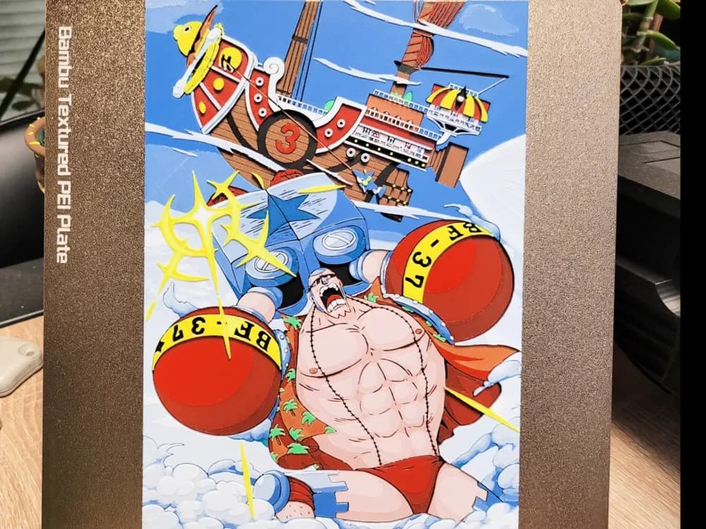 Franky With Thousand Sunny - One Piece - Hueforge by Vincent111 HueForge model: Franky With Thousand Sunny - One Piece - Hueforge by Vincent111