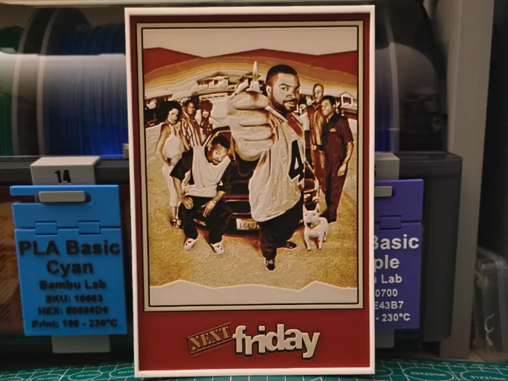 Next Friday Movie Poster - Hueforge Art by Lumpy3D HueForge model: Next Friday Movie Poster - Hueforge Art by Lumpy3D