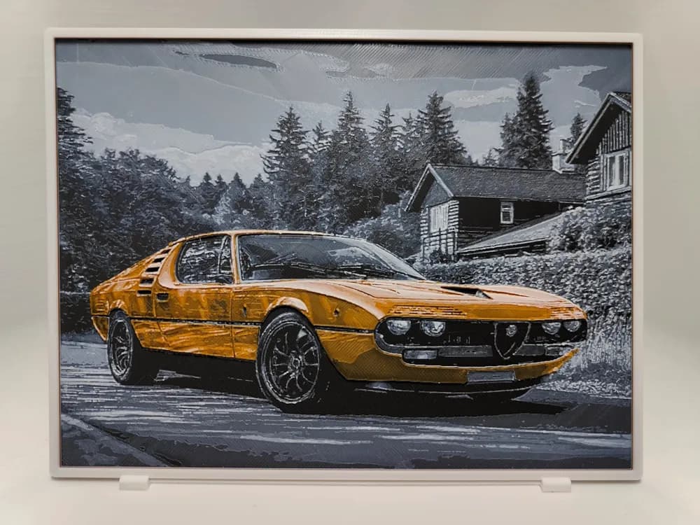 Alfa Romeo Montreal - Hueforge by BeaN HueForge model: Alfa Romeo Montreal - Hueforge by BeaN