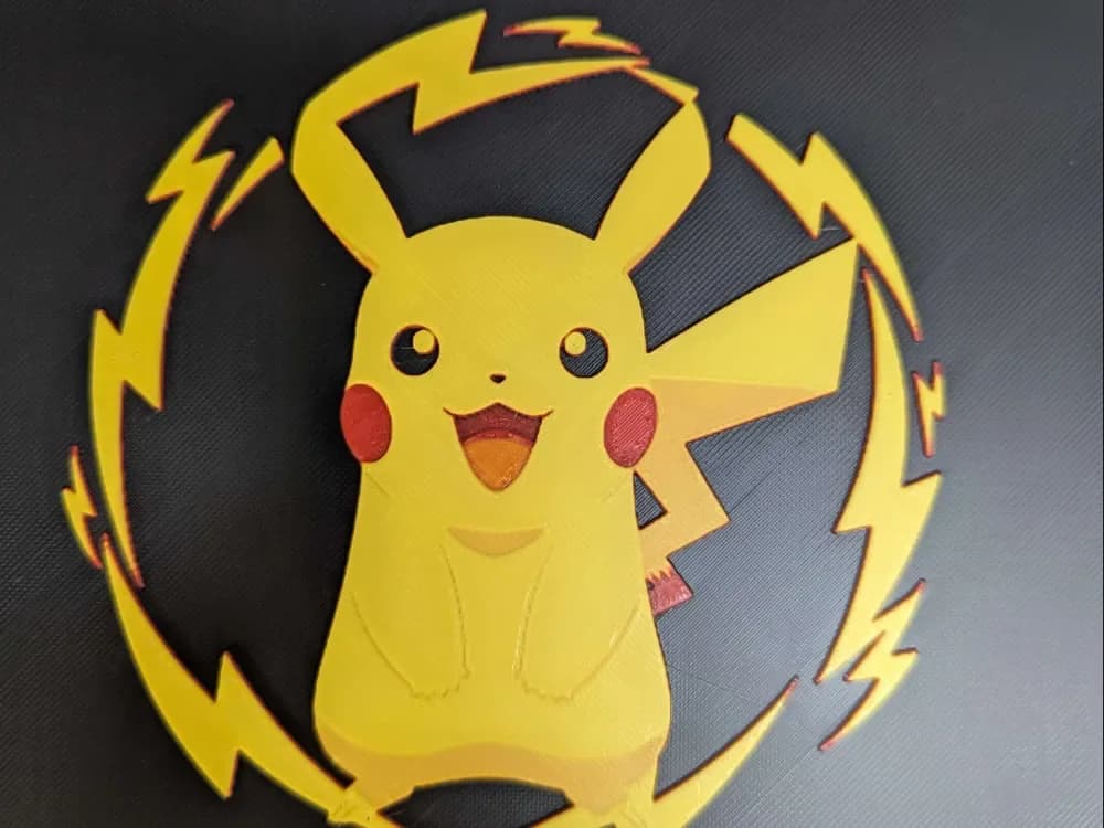Hueforge pikachu v2 by ZombiePaint3D HueForge model: Hueforge pikachu v2 by ZombiePaint3D