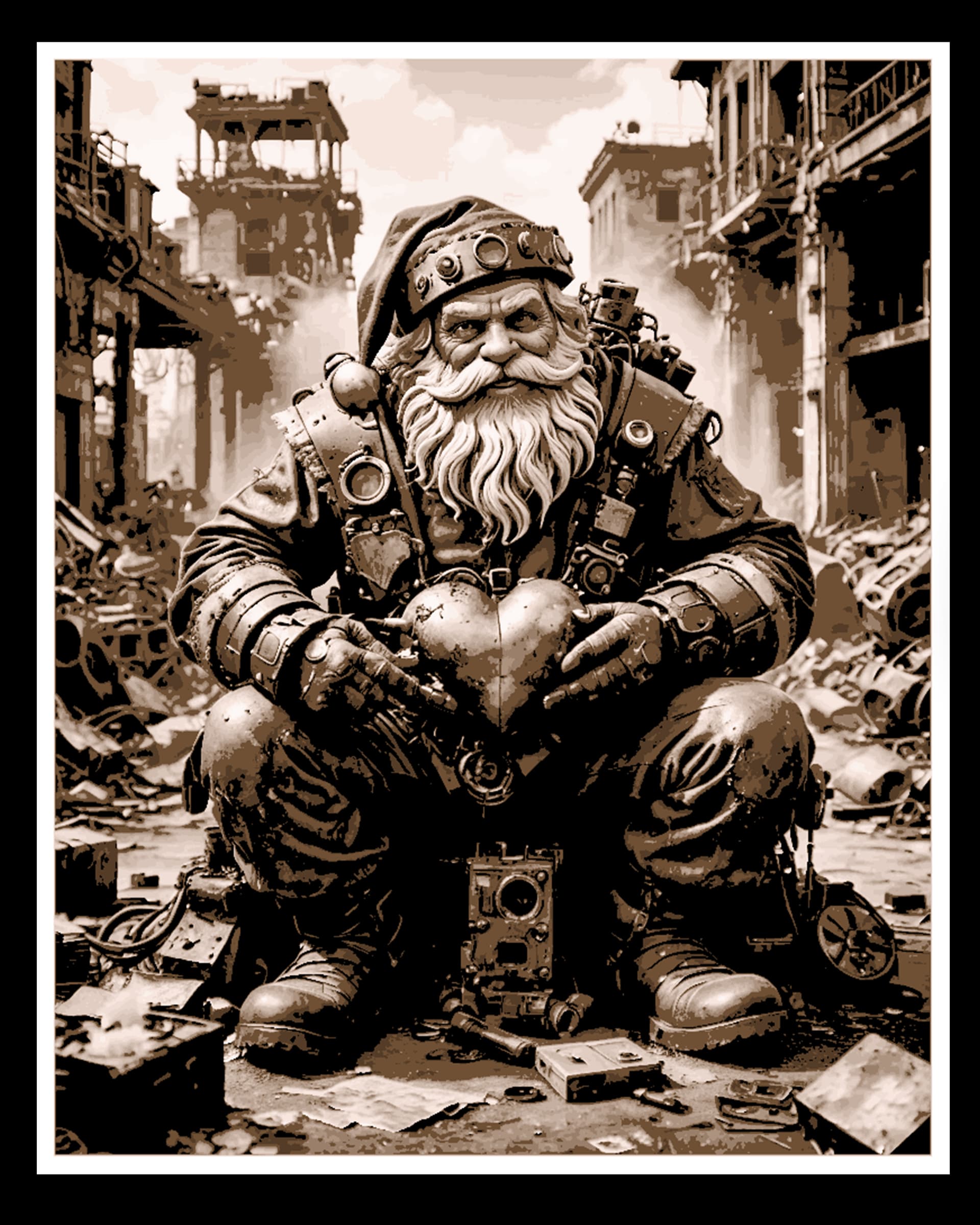 Even after the Apocalypse there can be a Santa - Wall Art