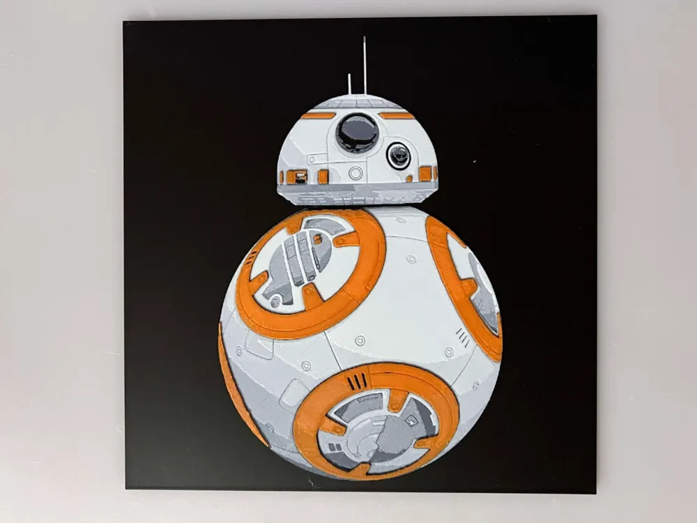HueForge model: BB8 (Star Wars) New and Clean by 3djd