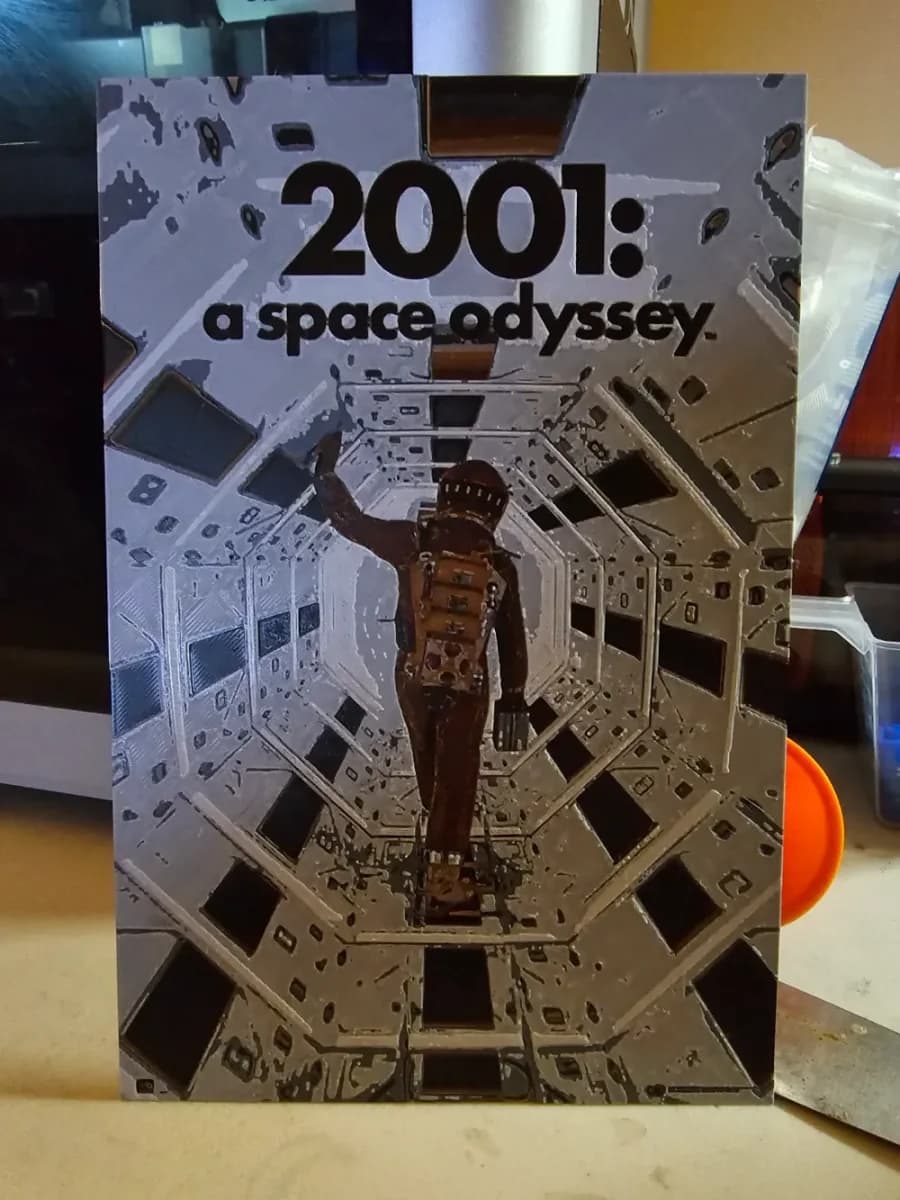 2001 A Space Odyssey Movies Poster - Hueforge by Lumpy3D HueForge model: 2001 A Space Odyssey Movies Poster - Hueforge by Lumpy3D