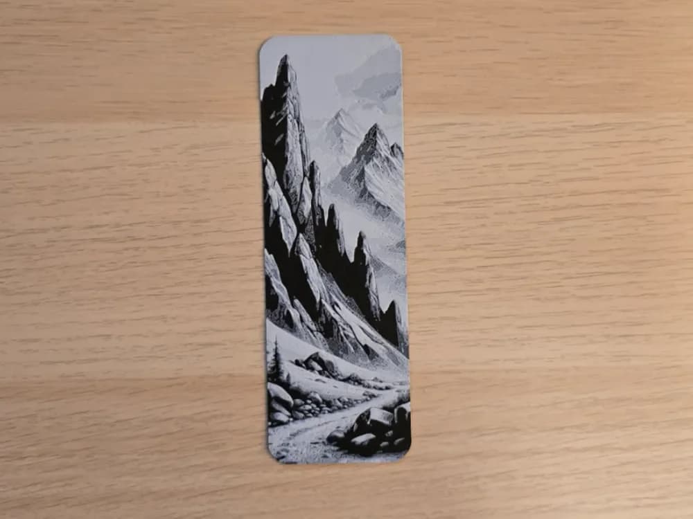 Mountains Bookmark by Atrus Design HueForge model: Mountains Bookmark by Atrus Design