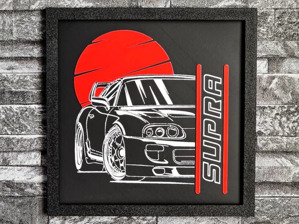 Hueforge Toyota SUPRA Japan Style by StefBull85 HueForge model: Hueforge Toyota SUPRA Japan Style by StefBull85