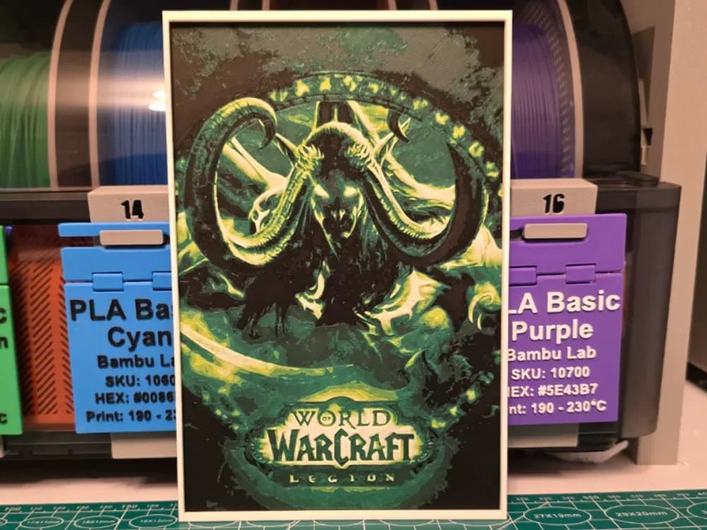 World of Warcraft: Legion Poster - Hueforge Art by Lumpy3D HueForge model: World of Warcraft: Legion Poster - Hueforge Art by Lumpy3D
