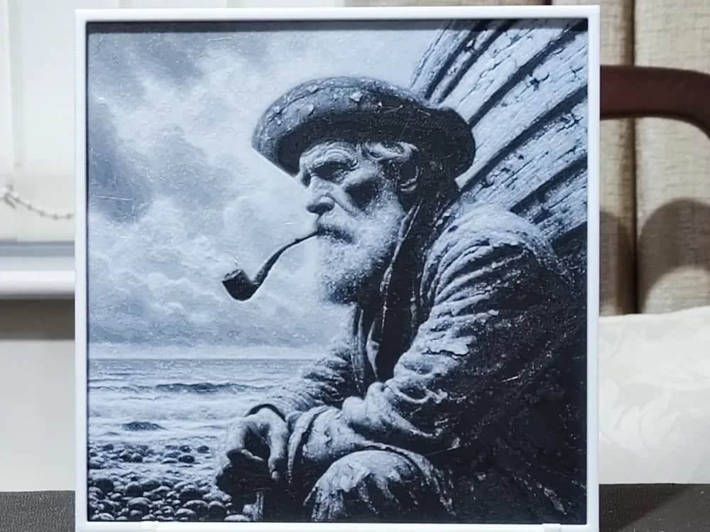 HueForge model: Old Man Of The Sea - HueForge 2 Color by BoDad