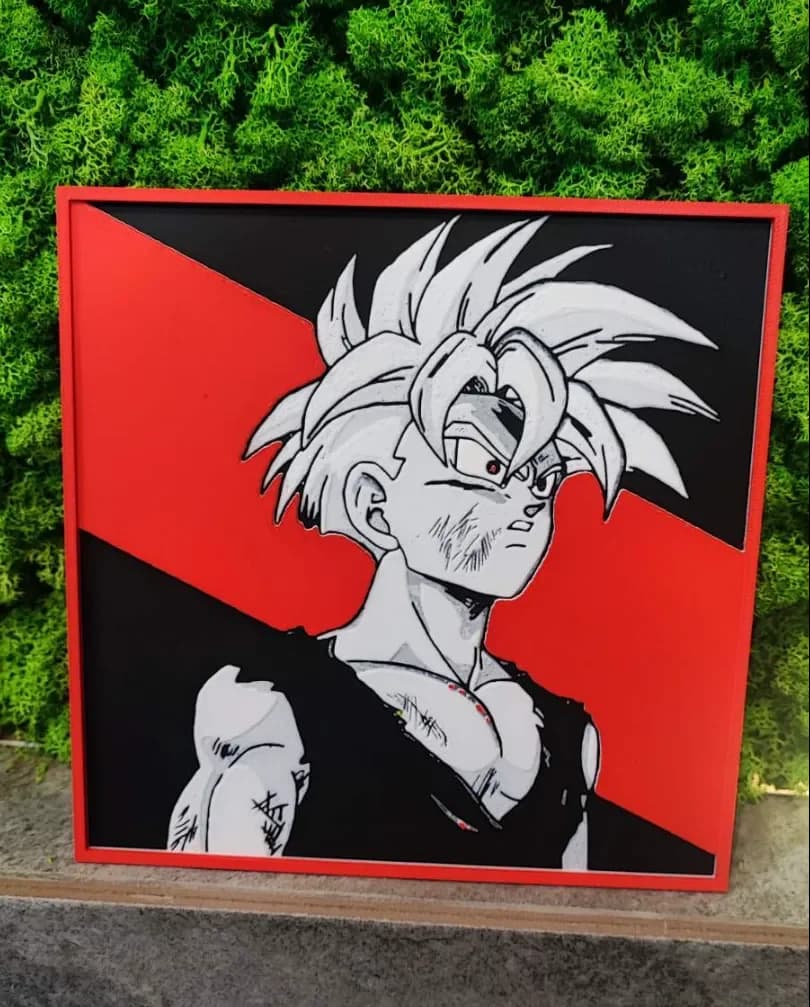 Gohan snap by Garuda3D HueForge model: Gohan snap by Garuda3D