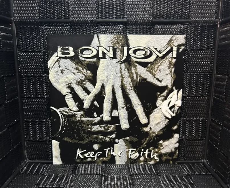 HueForge model: Hueforge Music Poster - Bonjovi Keep the Faith - by JoDau