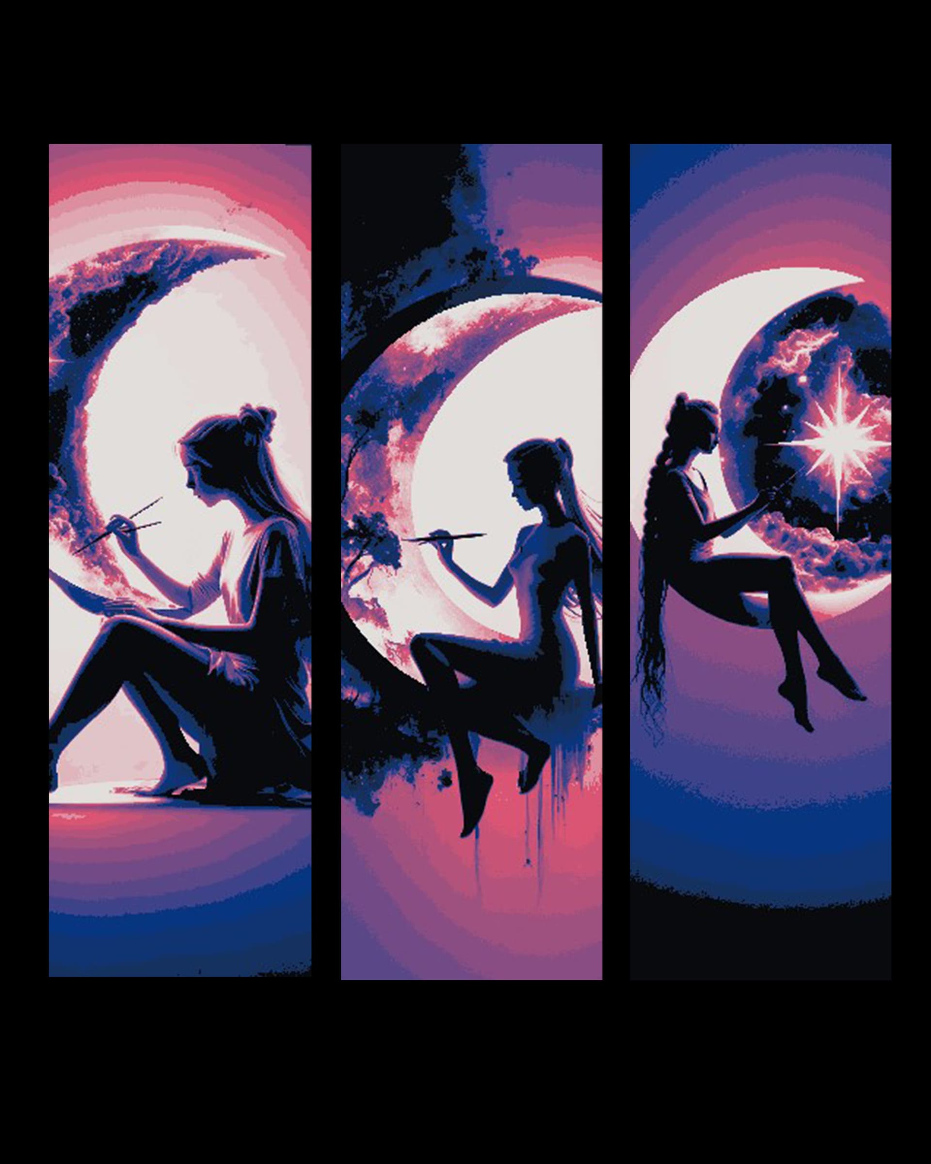 Painting the Moon Set of Bookmarks Painting the Moon Set of Bookmarks