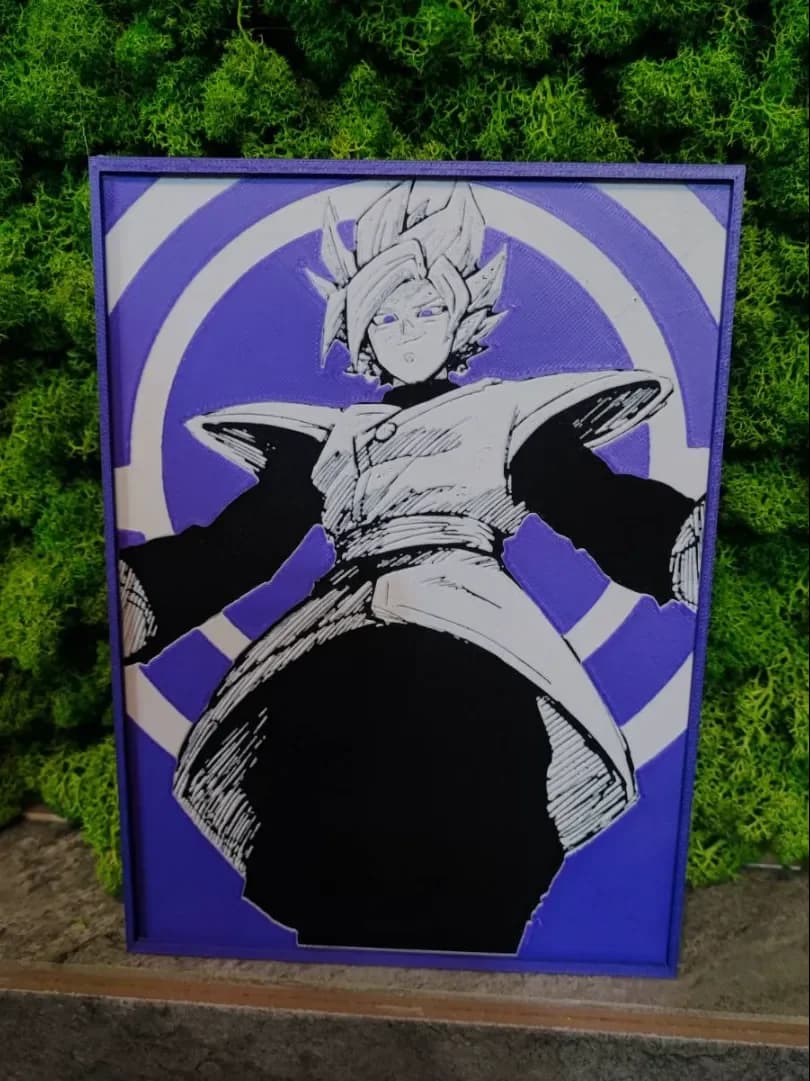 Fused Zamasu (Custom Colour) by Garuda3D HueForge model: Fused Zamasu (Custom Colour) by Garuda3D